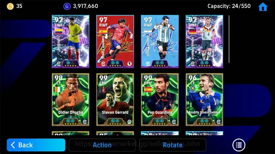 eFootball Accounts Mobile|PW 3193|Pep Guardiola Epic,Steven Gerrard E image 3