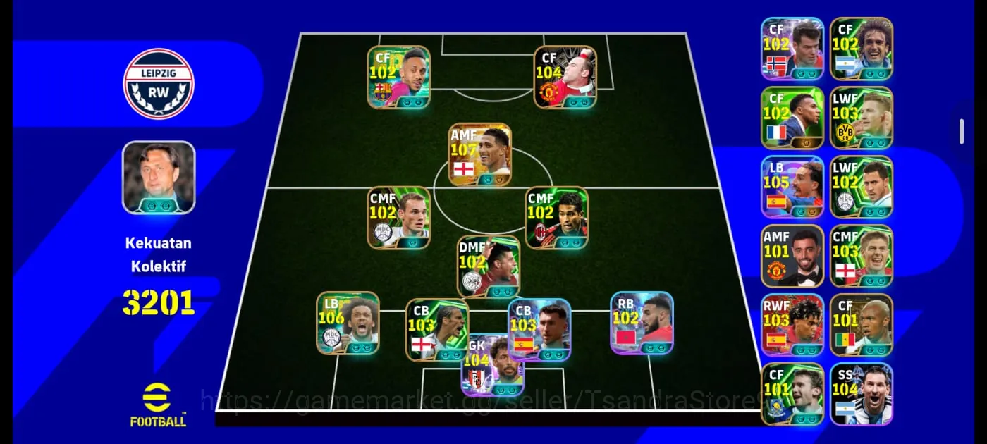 eFootball Accounts Starter FLASH SALE Kolektif 3201++ || Bellingham Bight Time X Marcelo X Cucurela X Rooney X Aubameyang X 1