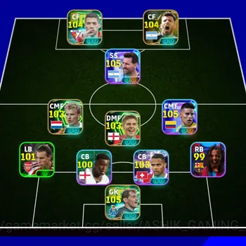 eFootball Accounts Legends & Iconic Players eFootball Mobile Account Sale | 105 Messi | 104 Rated CFs | Cheap Price!