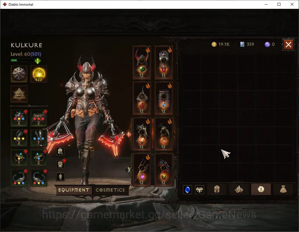 Diablo Immortal Accounts NA-High Heaven|CS ON|Lv60(501)|Demon Hunter|CR 33k image 10