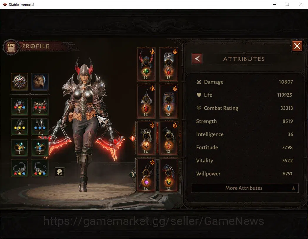 Diablo Immortal Accounts NA-High Heaven|CS ON|Lv60(501)|Demon Hunter|CR 33k image 13