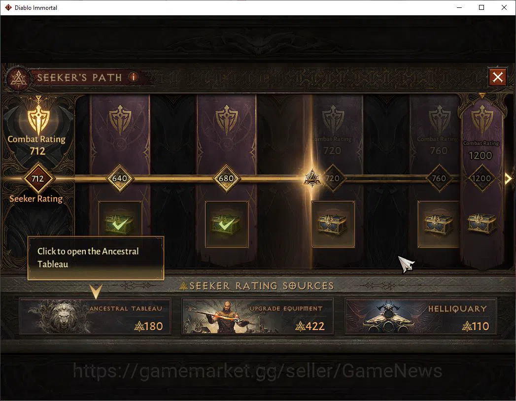 Diablo Immortal Accounts NA-High Heaven|CS ON|Lv60(501)|Demon Hunter|CR 33k image 6