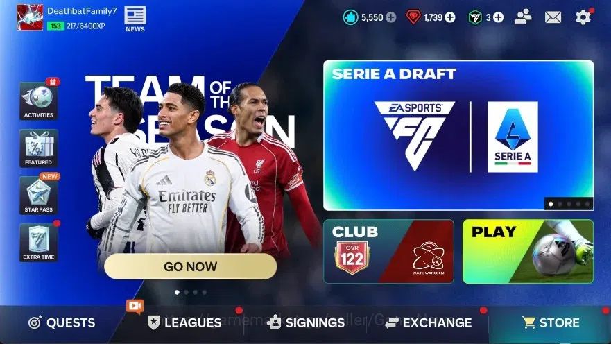 EA SPORTS FC Mobile Accounts OVR 122/94B Value|3,8B Coins + Starting 11 Full EV image 1