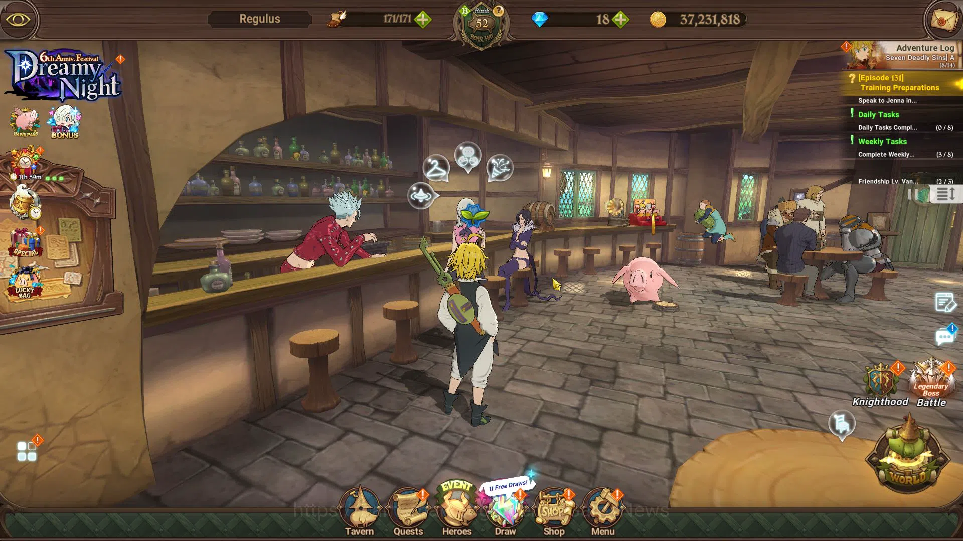 The Seven Deadly Sins: Grand Cross Accounts Global|1,6M CC|Starter Ch8| 5 UR | Meresca2/6, Sab image 1