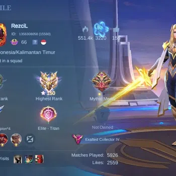 Mobile Legends: Bang Bang Accounts Others Global|317 Skin|Exalted|Kishin Karrie|AOT Martis|Dawning Lancelot|Legend Lunox|KOF