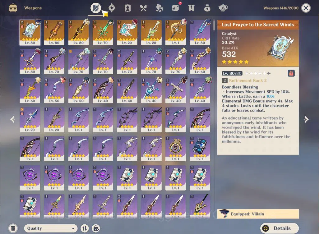 Genshin Impact Accounts ASIA|AR55|5Limited+7(*5Weapon)|Ganyu,Wanderer,Nahi image 7
