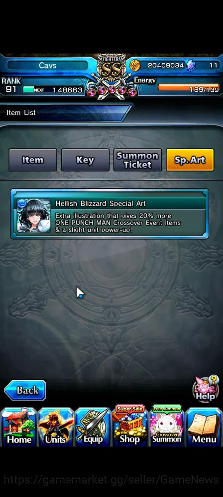 Grand Summoners Accounts Mid-Game Global|Rank 91|1 Sp.Art|16 Ascend|[Himura,Evileye,Shizu,Samurai 7