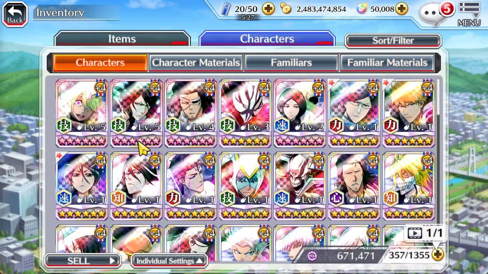Bleach: Brave Souls Accounts Mid-Tier [GLOBAL]50K Orb|Rukia 10th Aniv,Trio 9th Anv,TYBW26 Uryu,Ichigo,Duo TYBW25,Etc|2 Char 13