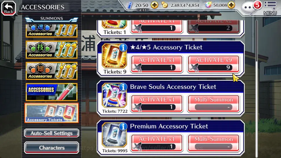 Bleach: Brave Souls Accounts Mid-Tier [GLOBAL]50K Orb|Rukia 10th Aniv,Trio 9th Anv,TYBW26 Uryu,Ichigo,Duo TYBW25,Etc|2 Char 19