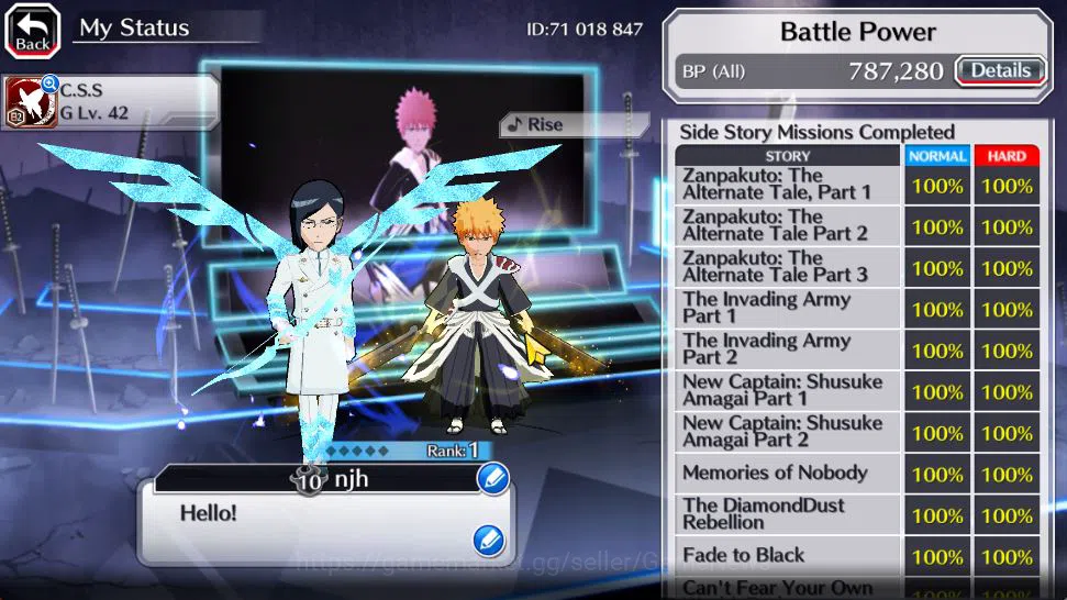 Bleach: Brave Souls Accounts Mid-Tier [GLOBAL]50K Orb|Rukia 10th Aniv,Trio 9th Anv,TYBW26 Uryu,Ichigo,Duo TYBW25,Etc|2 Char 6