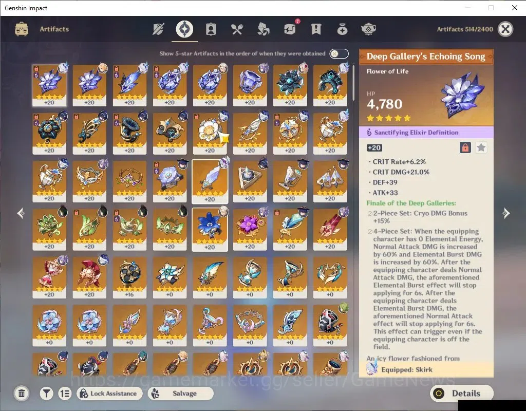 Genshin Impact Accounts Asia | AR 55|5 Limited+4(*5Wep)|[Furina,Wanderer]+ image 6