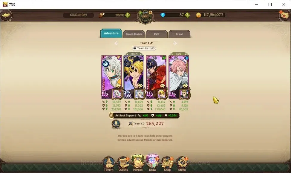 The Seven Deadly Sins: Grand Cross Accounts GLOBAL|4,3M CC|30 LS|4 LR+9 UR+Collab FF,ReZero|N image 12