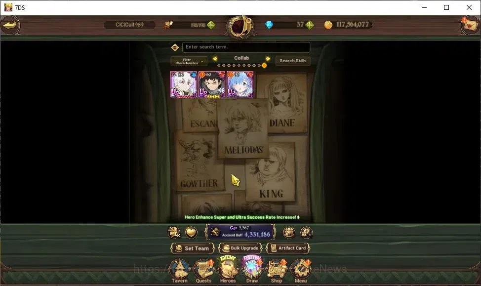 The Seven Deadly Sins: Grand Cross Accounts GLOBAL|4,3M CC|30 LS|4 LR+9 UR+Collab FF,ReZero|N image 4