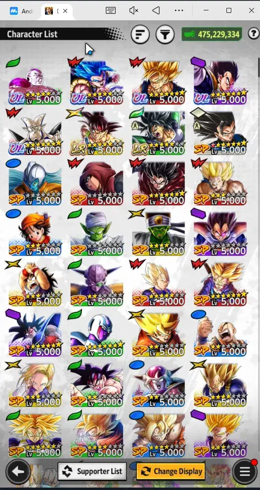 Dragon Ball Legends Accounts Android | Lvl 162|475M Total Power|848 CC|2 LR|5 U image 14