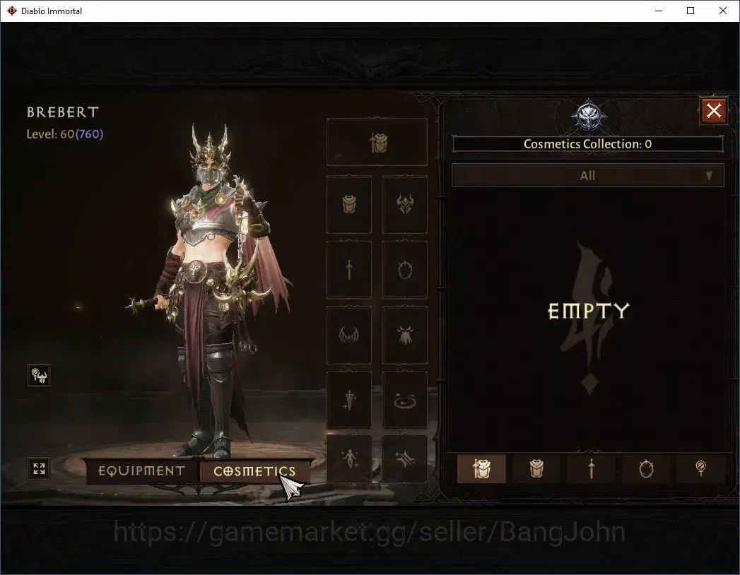 Diablo Immortal Accounts High-End EU - Aranoch| 60 (760) Warlock-Slinger | CR 42k | Reso 540 | Inferno IV | Varog Lv 30 (*4 15