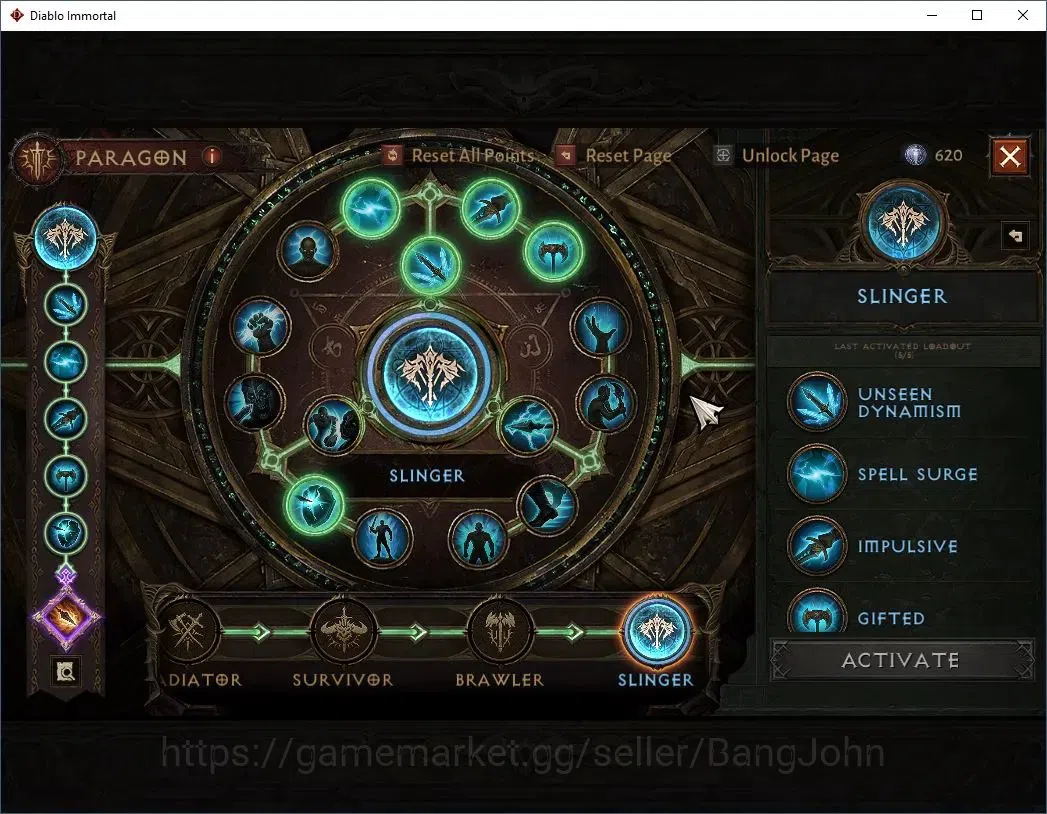 Diablo Immortal Accounts High-End EU - Aranoch| 60 (760) Warlock-Slinger | CR 42k | Reso 540 | Inferno IV | Varog Lv 30 (*4 6