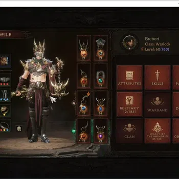 Diablo Immortal Accounts High-End EU - Aranoch| 60 (760) Warlock-Slinger | CR 42k | Reso 540 | Inferno IV | Varog Lv 30 (*4
