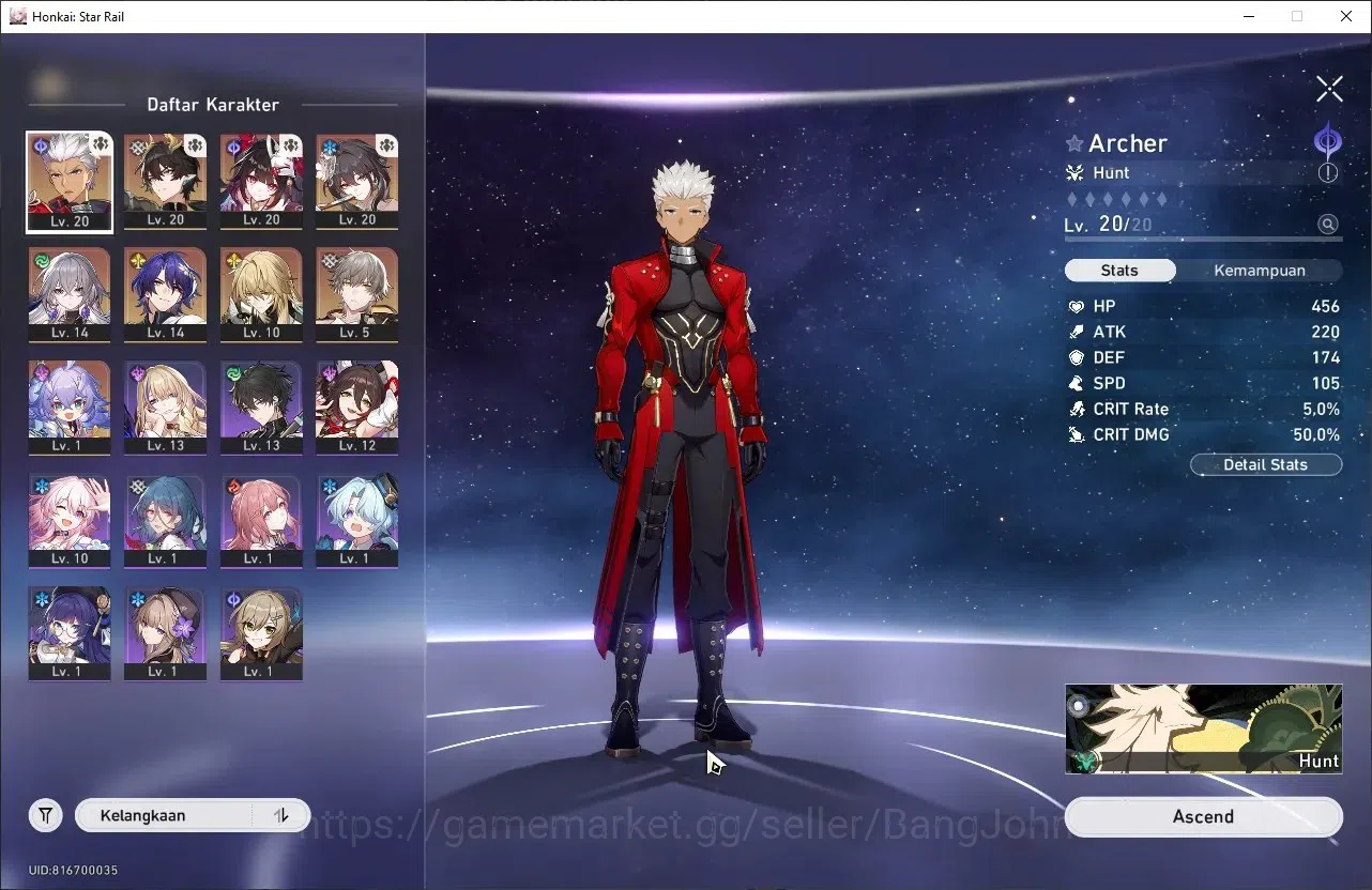Honkai Star Rail Accounts ASIA | TL 10 | Sterter RuanMei+Costume, Archer, Da image 4