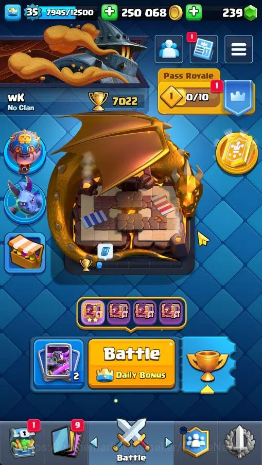 Clash Royale Accounts Others Lv 35|Trophy 7022|KTL 12|Limited Skin|Card 116|2 Hero 13 Evo 3 Champ 21 Legend 33 Epic 30 Rare 1