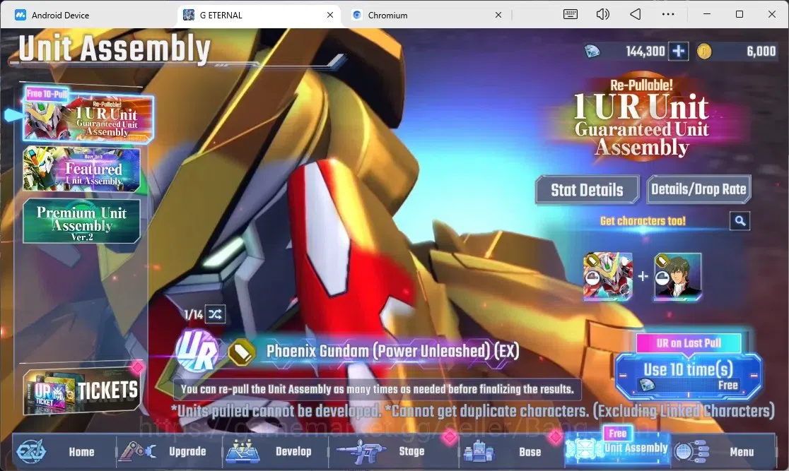 SD Gundam G Generation ETERNAL Accounts Global Rank 1 | FreshStory | 100+K Diamond, Selector Banner On, 9Gundam SSR+ 1Supp 2