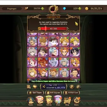 The Seven Deadly Sins: Grand Cross Accounts Endgame GLOBAL|4,4M CC|60 LS|1 LR +4UR +Many Collab|KH