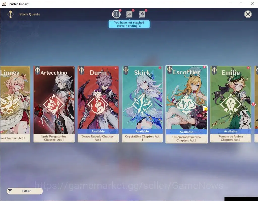 Genshin Impact Accounts Asia|AR 48|1 Limit +20(*4Character)| Arlecchino+Si image 13