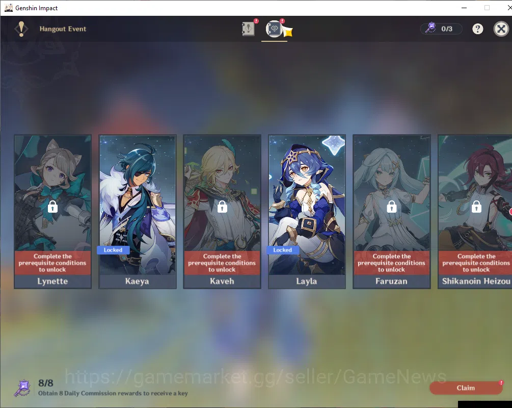 Genshin Impact Accounts ASIA|AR 55|2Limited+2(*5Wep)|WandererC3+Sign,Furin image 13