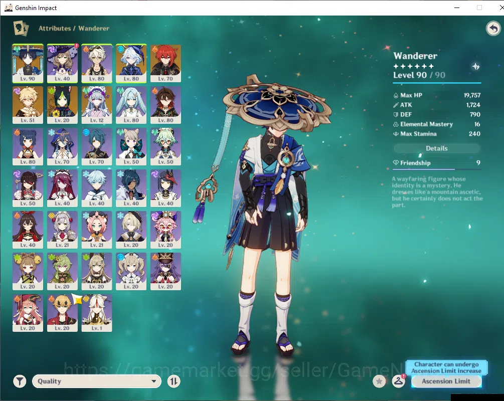 Genshin Impact Accounts ASIA|AR 55|2Limited+2(*5Wep)|WandererC3+Sign,Furin image 3