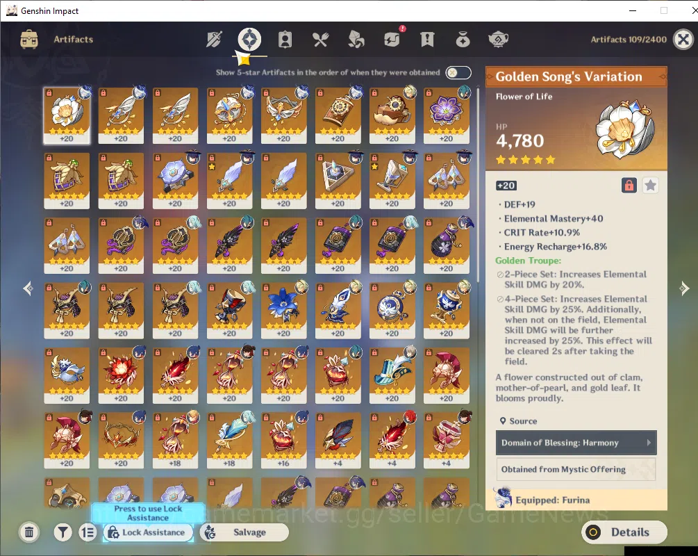 Genshin Impact Accounts ASIA|AR 55|2Limited+2(*5Wep)|WandererC3+Sign,Furin image 6