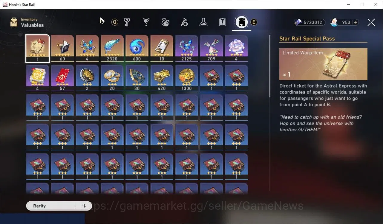 Honkai Star Rail Accounts End Game Asia|TL 66|10 Limited|2 PremTeam|(SW LV999 E2,Yao Guang)+Sign Sparxie,Hysilens,B 11