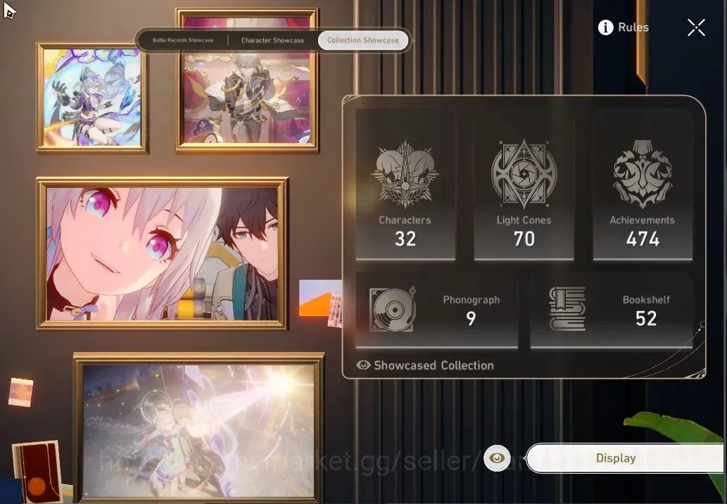 Honkai Star Rail Accounts End Game Asia|TL 66|10 Limited|2 PremTeam|(SW LV999 E2,Yao Guang)+Sign Sparxie,Hysilens,B 3