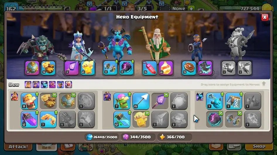 Clash of Clans Accounts LV 162|TH 13 MAX-BH 8|HH 7|Limited Skin|BK 63,AQ 7 image 10