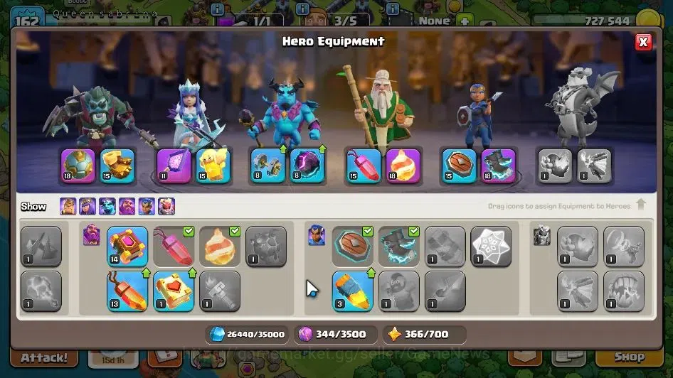 Clash of Clans Accounts LV 162|TH 13 MAX-BH 8|HH 7|Limited Skin|BK 63,AQ 7 image 11