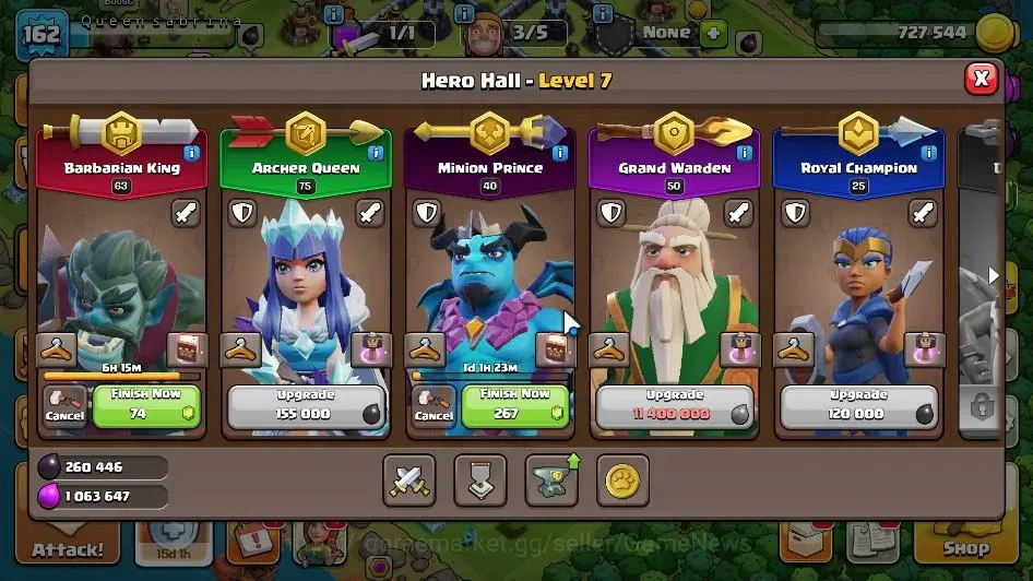 Clash of Clans Accounts LV 162|TH 13 MAX-BH 8|HH 7|Limited Skin|BK 63,AQ 7 image 9