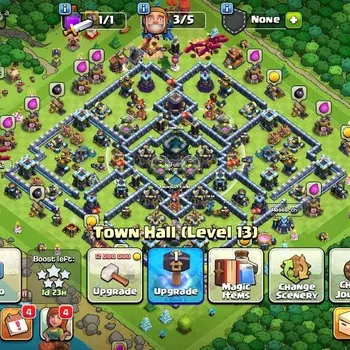 Clash of Clans High-End LV 162|TH 13 MAX-BH 8|HH 7|Limited Skin|BK 63,AQ 7 image 1