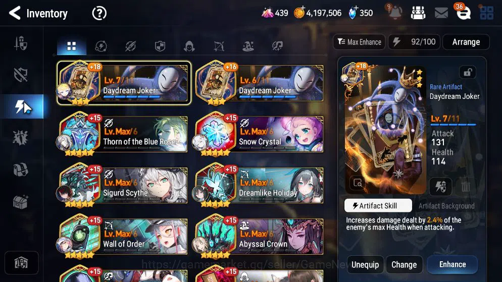 Epic Seven Accounts GLOBAL UNVERIF|NewEra|10 ML(Salome,LOT Scales,RO L image 9