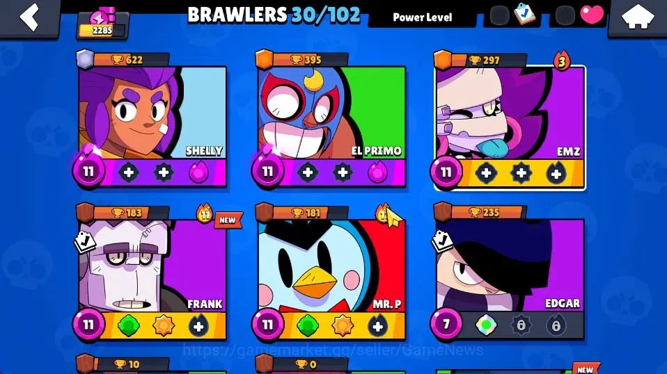 Brawl Stars Accounts 2285 Trophy|9,6K Bling|30 Brawlers 5 Max Lvl [Mr P image 5