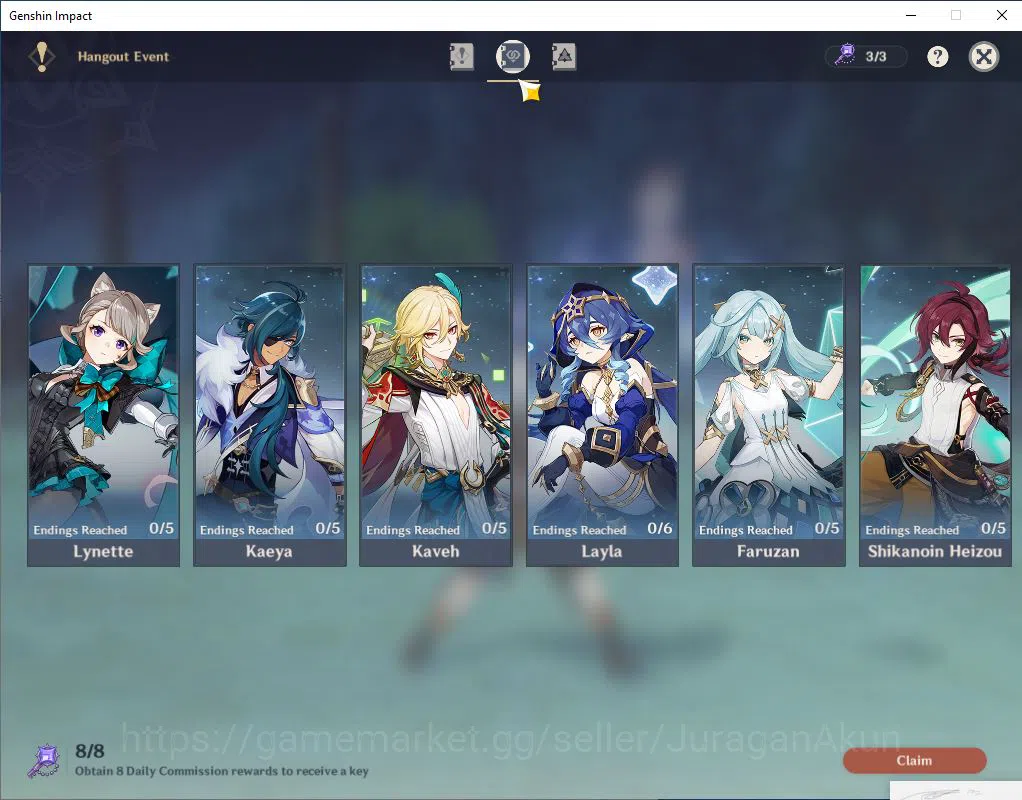 Genshin Impact Accounts SIA | 58AR | 8 Limited +2Limited (*5Weapon) |Raide image 14