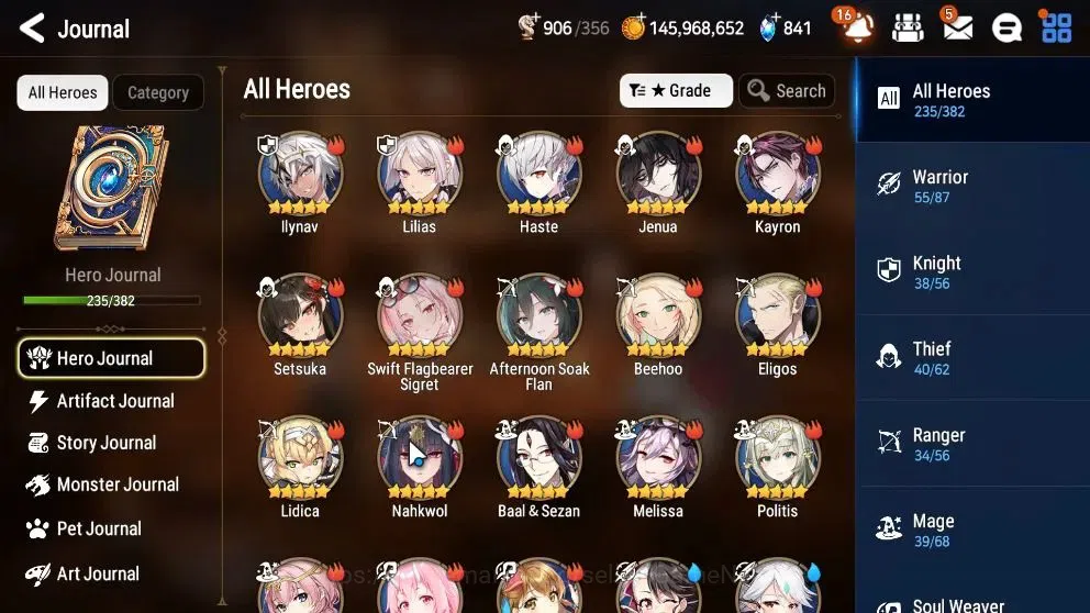 Epic Seven Accounts Collaboration Hero ASIA Verif|20ML(EIlynav,DK Sharun,Belian,Zio,Etc)+Collab 10