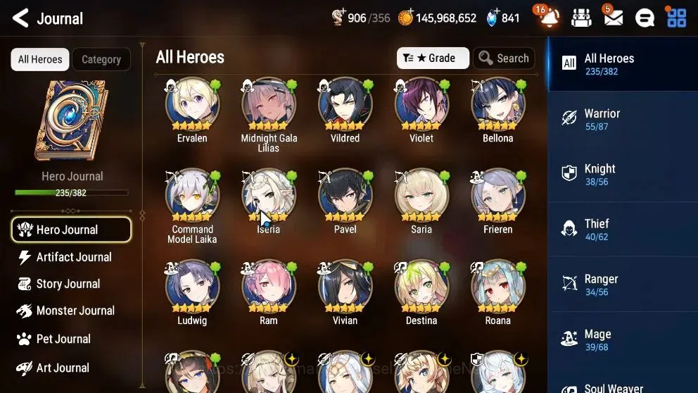 Epic Seven Accounts Collaboration Hero ASIA Verif|20ML(EIlynav,DK Sharun,Belian,Zio,Etc)+Collab 13