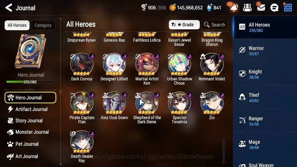 Epic Seven Accounts Collaboration Hero ASIA Verif|20ML(EIlynav,DK Sharun,Belian,Zio,Etc)+Collab 15