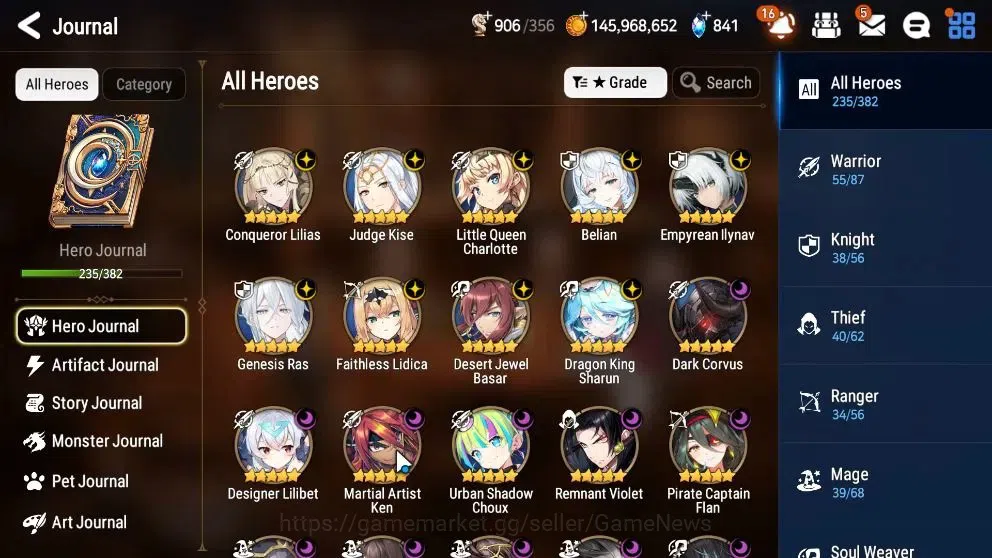 Epic Seven Accounts Collaboration Hero ASIA Verif|20ML(EIlynav,DK Sharun,Belian,Zio,Etc)+Collab 8