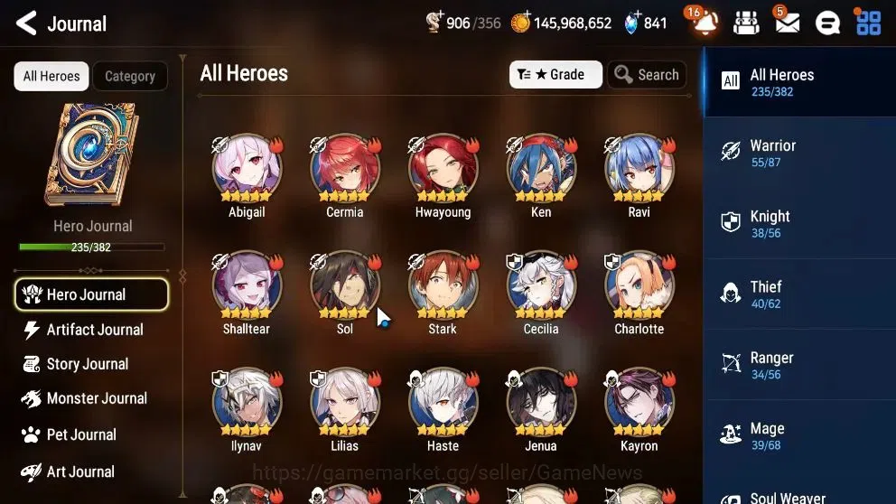 Epic Seven Accounts Collaboration Hero ASIA Verif|20ML(EIlynav,DK Sharun,Belian,Zio,Etc)+Collab 9