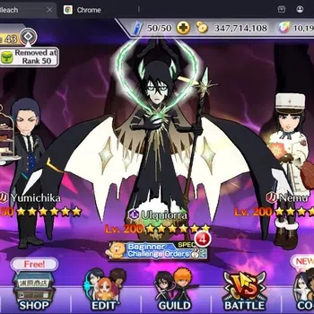 Bleach: Brave Souls Accounts Starter Mobile |151K BP+10K Orb|Fresh Story|Ulquiorra11th,Nemu