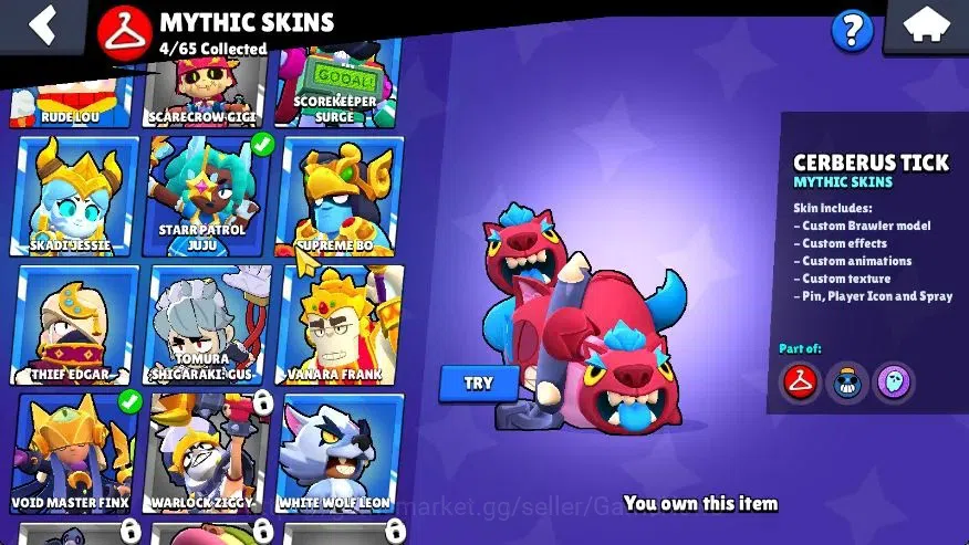 Brawl Stars Accounts 13201 Trophy|52 Brawlers 12 Max Lvl|11 Buffies|93  image 15