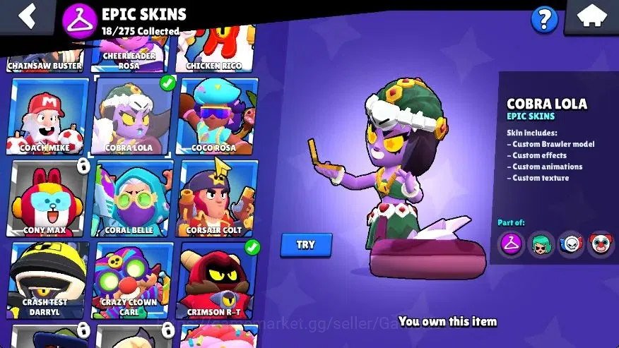 Brawl Stars Accounts 13201 Trophy|52 Brawlers 12 Max Lvl|11 Buffies|93  image 17