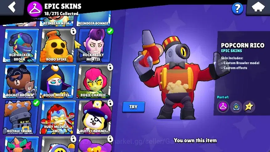 Brawl Stars Accounts 13201 Trophy|52 Brawlers 12 Max Lvl|11 Buffies|93  image 20