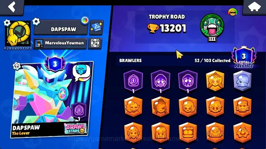 Brawl Stars Accounts 13201 Trophy|52 Brawlers 12 Max Lvl|11 Buffies|93  image 4