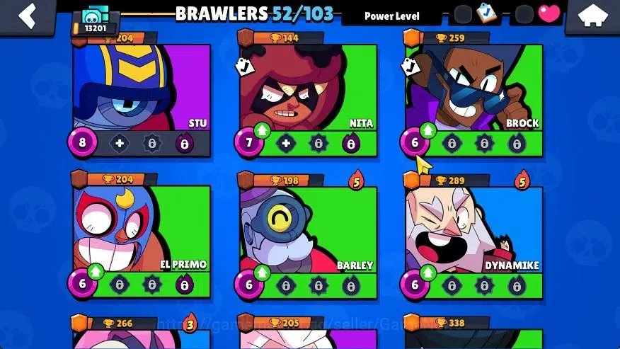 Brawl Stars Accounts 13201 Trophy|52 Brawlers 12 Max Lvl|11 Buffies|93  image 7