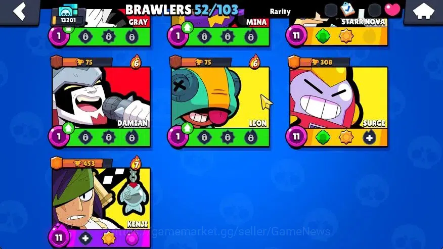 Brawl Stars Accounts 13201 Trophy|52 Brawlers 12 Max Lvl|11 Buffies|93  image 8